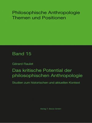 cover image of Das kritische Potenzial der philosophischen Anthropologie